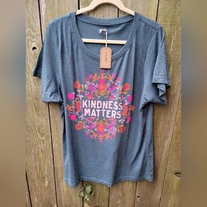 NATURAL LIFE "Kindness Matters" Cotton Tee Shirt XXXL